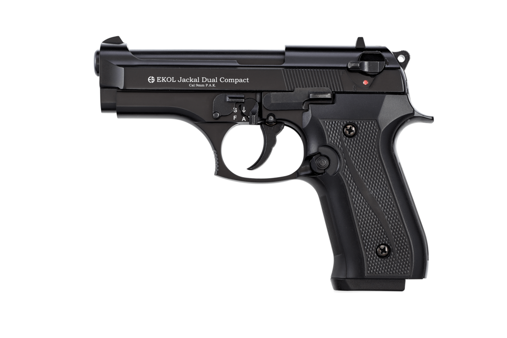 Стартовий Пістолет сигнальний EKOL JACKAL DUAL COMPACT black к.9 mm