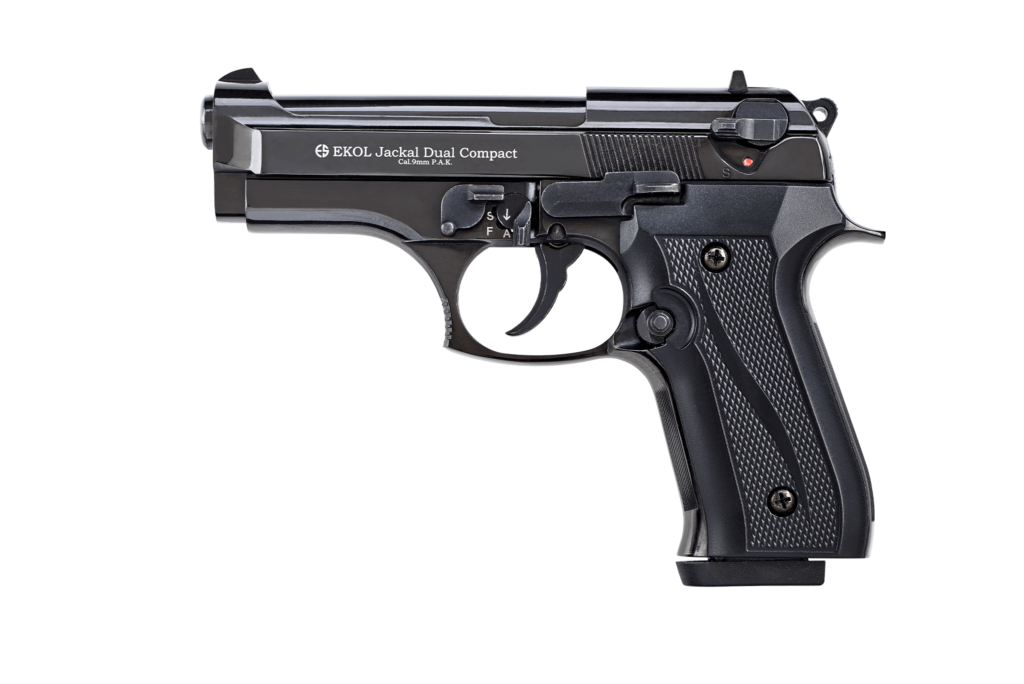 Стартовий Пістолет сигнальний EKOL JACKAL DUAL black к.9 mm